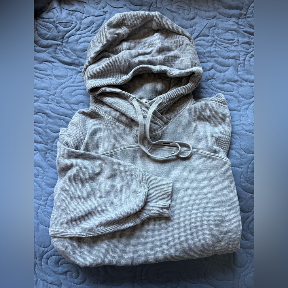 Lululemon Mellow In Waffle Hoodie Gray M/L